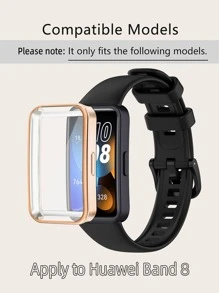 1 件玫瑰金 TPU 全覆盖镀层表壳，兼容华为表带 8 - 玫瑰金 - 查看 4