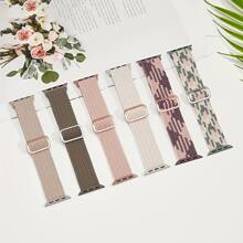 GWENLAND 编织弹力单圈表带，兼容 表带 38 毫米 40 毫米 41 毫米 42 毫米 44 毫米 45 毫米 49 毫米，男女皆宜，尼龙弹力表带，腕带兼容 Series 8 7 6 SE 5 4 3 2 1 Ultra，可作为返校学生的礼物 - 軍綠色 - 查看 2