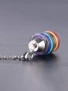 1 件灵气疗愈 7 脉轮天然石吊坠水晶摆件用于占卜保护冥想威卡探测充电平衡带链 - 彩色 - 查看 5