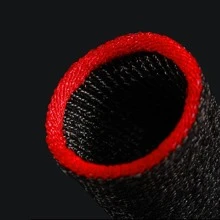 Protectores de dedos, 4 fundas de apoyo para los dedos, herramienta de protección de manos, funda de dedo de compresión negra y roja para juegos, protector de dedos transpirable elástico antisudor - Multicolor - Ver 5