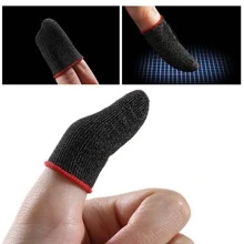 Protectores de dedos, 4 fundas de apoyo para los dedos, herramienta de protección de manos, funda de dedo de compresión negra y roja para juegos, protector de dedos transpirable elástico antisudor - Multicolor - Ver 6