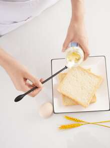 A Must-Have Tool for Crafting Projects: Double-End Silicone Sealing Wax Spatula! Mini Silicone Spatula Set, Upgraded Two-sides Hardened Sturdier Silicone Spatula, Mini Spatula for Makeup, Reusable Thin Jar Scraper, Last Drop Spatula for Beauty and Kitchen(15.5CM Black) - Black - View 6