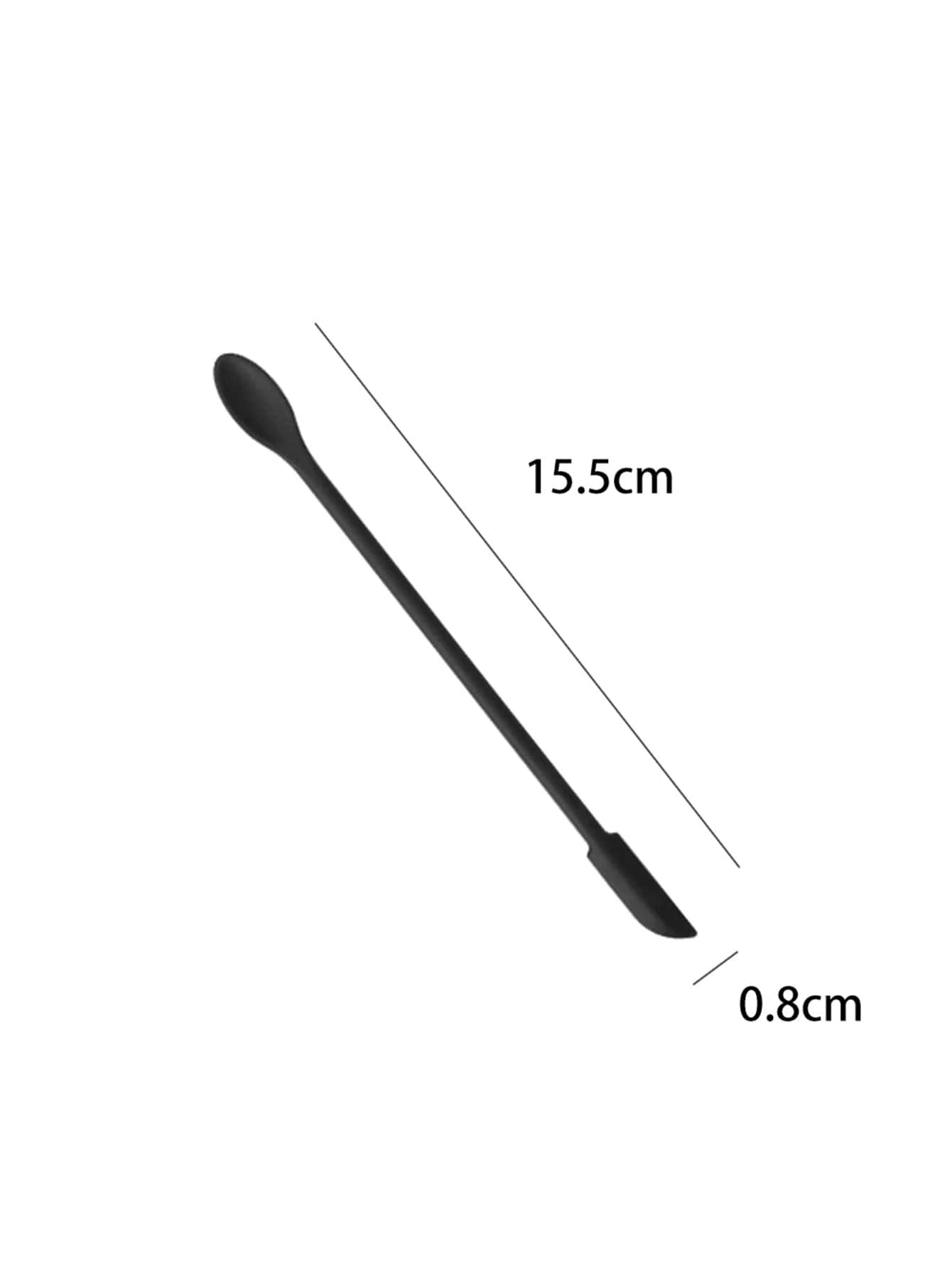 A Must-Have Tool for Crafting Projects: Double-End Silicone Sealing Wax Spatula! Mini Silicone Spatula Set, Upgraded Two-sides Hardened Sturdier Silicone Spatula, Mini Spatula for Makeup, Reusable Thin Jar Scraper, Last Drop Spatula for Beauty and Kitchen(15.5CM Black) - Black - View 1