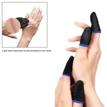 Bộ 4 ngón tay bảo vệ, đen và đỏ ngón tay hỗ trợ nén tay để chơi game, chống trơn trượt, thấm mồ hôi và thoáng khí - Nhiều màu - Xem 1