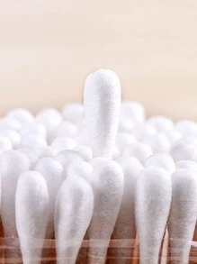 100 Miếng Dùng một lần Hai mặt Lau sạch Đối với Nước Tẩy trang , Làm sạch tai , - trắng - Xem 6