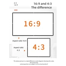 Mobile Portable Projector Screen 60-150 Inch High-density 4k Hd Simple Video Projector Curtain For Home Outdoor 100 inches 16:9 (221x125CM) - 白色 - 查看 3