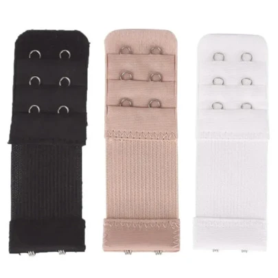 3 piece elastic bra extension buckle set, women's underwear and accessories, comfortable and soft bra strap extension