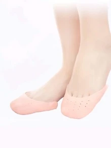 2pcs/Set Skin-Colored Soft Silicone Forefoot Pad With Air Holes, Preventive Toe Protector Suitable For Casual Shoes, For Women High Heels Women Pumps
