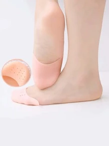 2pcs/Set Skin-Colored Soft Silicone Forefoot Pad With Air Holes, Preventive Toe Protector Suitable For Casual Shoes, For Women High Heels Women Pumps