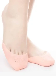 2pcs/Set Skin-Colored Soft Silicone Forefoot Pad With Air Holes, Preventive Toe Protector Suitable For Casual Shoes, For Women High Heels Women Pumps