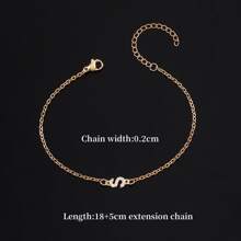 A-Z Initial Bracelet Women Simple Stainless Steel O Chain Bracelet For Women - Yellow Gold - View 2