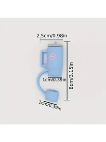 5/13 chiếc nắp ống hút 10mm ngẫu nhiên, tương thích với cốc 30&40 Oz, nắp ống hút bằng silicon dễ thương, bảo vệ ống hút, nắp ống hút bằng silicon mềm hình cốc cho ống hút 10mm - Màu be - Xem 5