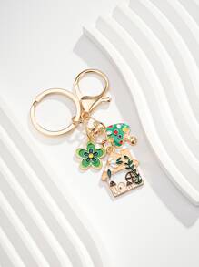1pc Cartoon House & Mushroom & Flower Keychain For Gift Casual Car Accessories Bag Charm School Cute Goth Y2k Christmas