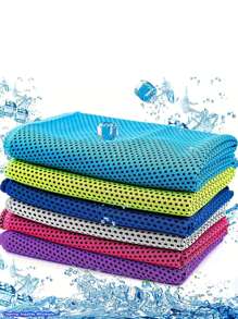 6 Chiếc Khăn Thể Thao Làm Mát, Khăn Đá Khô Nhanh Để Đi Xe Đạp Tập Thể Dục Chạy Cắm Trại Câu Cá, Khăn Mát Mềm Và Mỏng, Màu Sắc Ngẫu Nhiên - Nhiều màu - Xem 1