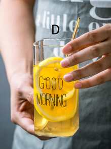 1入組動物印花玻璃杯子 - 無色 - 查看 6