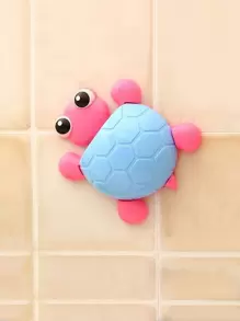 1 件可爱动物形状蓝色乌龟牙刷架壁挂式浴室牙膏收纳架，浴室配件，房间装饰