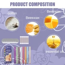 香薰耳朵蠟燭套裝清潔耳垢放鬆身體護理美容院家庭直筒耳朵蠟燭帶插頭 - 彩色 - 查看 3