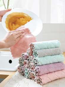 10 Đóng gói Sợi siêu mịn Vải làm sạch , Có thể tái sử dụng Phòng bếp Khăn mặt , Hai Lớp Sợi siêu mịn Khăn tắm Lint Free Cao Hấp thụ Đa dụng Bụi bặm Và Bẩn Vật dụng làm sạch Đối với Phòng bếp Ô tô/xe hơi Nhà - Nhiều màu - Xem 2