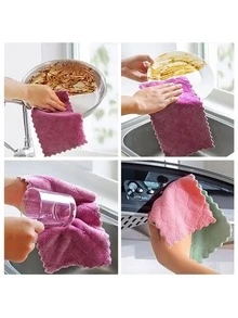 10 Đóng gói Sợi siêu mịn Vải làm sạch , Có thể tái sử dụng Phòng bếp Khăn mặt , Hai Lớp Sợi siêu mịn Khăn tắm Lint Free Cao Hấp thụ Đa dụng Bụi bặm Và Bẩn Vật dụng làm sạch Đối với Phòng bếp Ô tô/xe hơi Nhà - Nhiều màu - Xem 6