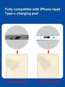 Pompom Decor Zinc Alloy Dust Plug