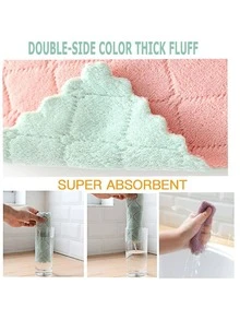 10 Đóng gói Sợi siêu mịn Vải làm sạch , Có thể tái sử dụng Phòng bếp Khăn mặt , Hai Lớp Sợi siêu mịn Khăn tắm Lint Free Cao Hấp thụ Đa dụng Bụi bặm Và Bẩn Vật dụng làm sạch Đối với Phòng bếp Ô tô/xe hơi Nhà - Nhiều màu - Xem 4