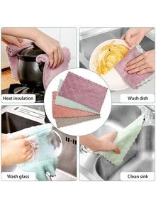 10 Đóng gói Sợi siêu mịn Vải làm sạch , Có thể tái sử dụng Phòng bếp Khăn mặt , Hai Lớp Sợi siêu mịn Khăn tắm Lint Free Cao Hấp thụ Đa dụng Bụi bặm Và Bẩn Vật dụng làm sạch Đối với Phòng bếp Ô tô/xe hơi Nhà - Nhiều màu - Xem 9