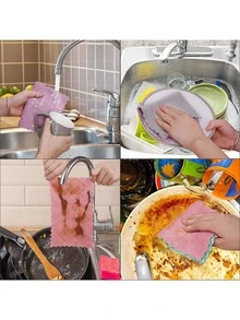 10 Đóng gói Sợi siêu mịn Vải làm sạch , Có thể tái sử dụng Phòng bếp Khăn mặt , Hai Lớp Sợi siêu mịn Khăn tắm Lint Free Cao Hấp thụ Đa dụng Bụi bặm Và Bẩn Vật dụng làm sạch Đối với Phòng bếp Ô tô/xe hơi Nhà - Nhiều màu - Xem 5
