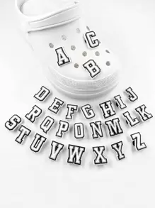 鞋子黑白字母26件套 - 黑與白 - 查看 1