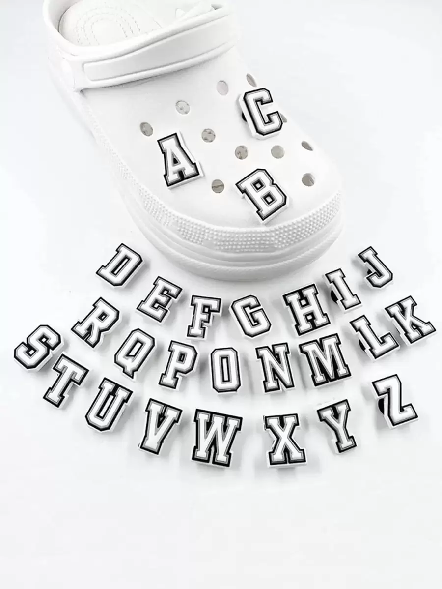 鞋子黑白字母26件套 - 黑與白 - 查看 1