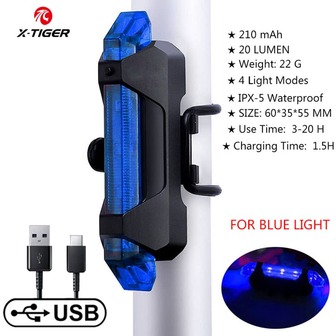 山自行車燈LED閃光自行車後部尾燈騎術安全警告燈