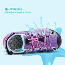 Boys & Girls Toddler/Little Kid/Big Kid Outdoor Summer Sandals - Màu tím - Xem 3