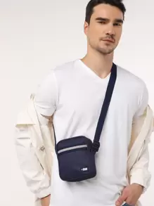 Men Crossbody Bags - Azul y blanco - Ver 1