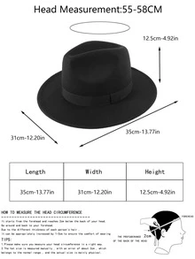 女士黑色牛仔帽，適合日常佩戴 - 黑色 - 查看 7