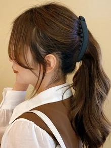 1 Tính tình Linh hoạt Cao Tóc đuôi gà Kẹp Chuối Nhỏ bé Xoắn Kẹp - màu đen - Xem 2