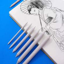 6入組橡皮擦和混合樹樁和鉛筆素描白色繪圖橡皮繪畫工具藝術用品 - 白色 - 查看 8
