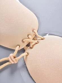 2 Packs Of Breast Stickers Thickened Push-Up Nipple Stickers Small Chest Flat Chest Bridal Wedding Dress With Backless Beautiful Back Strapless Silicone Invisible Bra - Multicolor - View 5