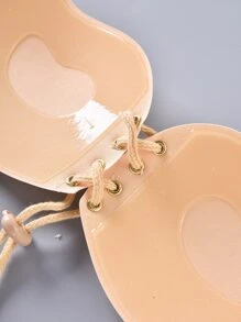 2 Packs Of Breast Stickers Thickened Push-Up Nipple Stickers Small Chest Flat Chest Bridal Wedding Dress With Backless Beautiful Back Strapless Silicone Invisible Bra - Multicolor - View 6