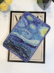 藍色油畫圖案iPad保護殼，適用於iPad第9代/第10代 - 彩色 - 查看 6