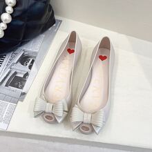 Summer Jelly Shoes For Women, Simple Solid Color Peep Toe Flat Shoes With Bowknot And Increased Height Insole - White - View 5