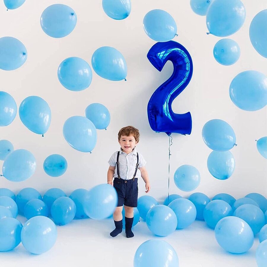 40 Inch Number Balloon, Large Size Jumbo Balloons For Birthday Party