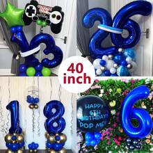 Bóng bay số 40 inch, bóng bay cỡ lớn cỡ lớn dùng để trang trí tiệc sinh nhật, lễ tốt nghiệp, kỷ niệm, chụp ảnh, Giáng sinh - Màu xanh hải quân - Xem 6