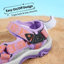 Kids Adventurous Light-Weight Adjustable Straps Summer Sandals (Toddler/Little Kid/Big Kid) - 紫色 - 查看 4