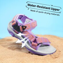 Kids Adventurous Light-Weight Adjustable Straps Summer Sandals (Toddler/Little Kid/Big Kid) - 紫色 - 查看 3