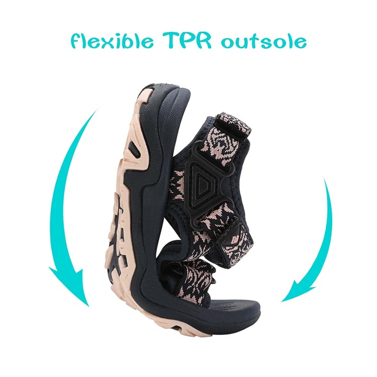 Kids Adventurous Light-Weight Adjustable Straps Summer Sandals (Toddler/Little Kid/Big Kid) - 藏蓝色 - 查看 6
