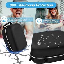 Travel Carrying Case Organizer Storage Bag Compatible For Ps Vr2 Portable Zipper Handbag Protective Box - 黑色 - 查看 3