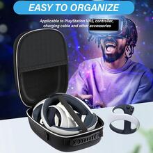 Travel Carrying Case Organizer Storage Bag Compatible For Ps Vr2 Portable Zipper Handbag Protective Box - 黑色 - 查看 6