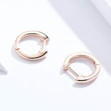 bamoer Bamoer 925 Sterling Silver 4 Colors Tiny Ear Hoops Plated Black Gold Ear Buckles For Women Fine Jewelry Ear Clip Wedding Gift