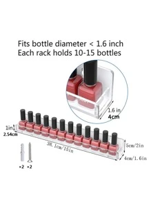 1 Miếng Acrylic trong suốt Sơn móng tay Trưng bày Cái giá Treo tường Đa chức năng Giá lưu trữ Đối với Gia vị , Sữa tắm , Thích hợp Đối với Phòng khách , Phòng tắm , Phòng bếp - Trong sáng - Xem 4