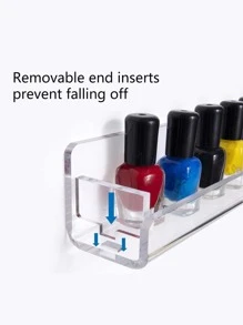 1 Miếng Acrylic trong suốt Sơn móng tay Trưng bày Cái giá Treo tường Đa chức năng Giá lưu trữ Đối với Gia vị , Sữa tắm , Thích hợp Đối với Phòng khách , Phòng tắm , Phòng bếp - Trong sáng - Xem 5