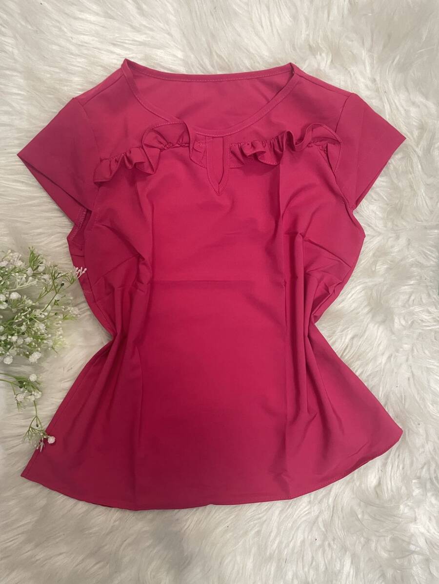 Women Tops - 玫紅色 - 查看 1
